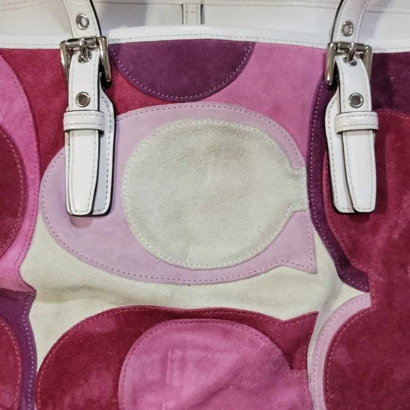 Rare Coach Suede Handbag - Picture 2 of 8